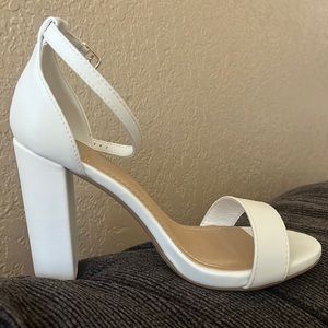 White high heels and never been used there really nice heels